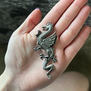 Silver Dragon Charm / Pendant